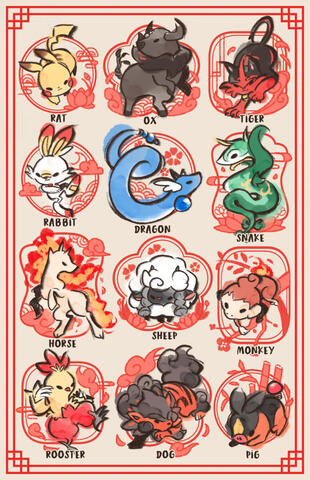 Lunar Zodiac 11x17 Print